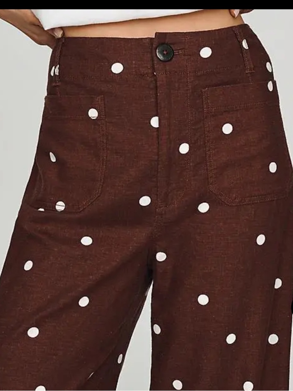 Maeve Colette Linen Stretch High-Rise Wide-Leg Pants - Picture 2 of 7